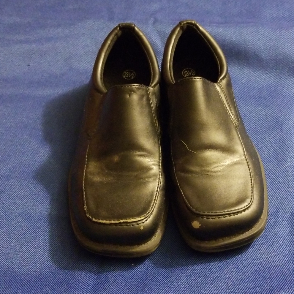 Black Smartfit Dress Shoes Boys 13 1/2